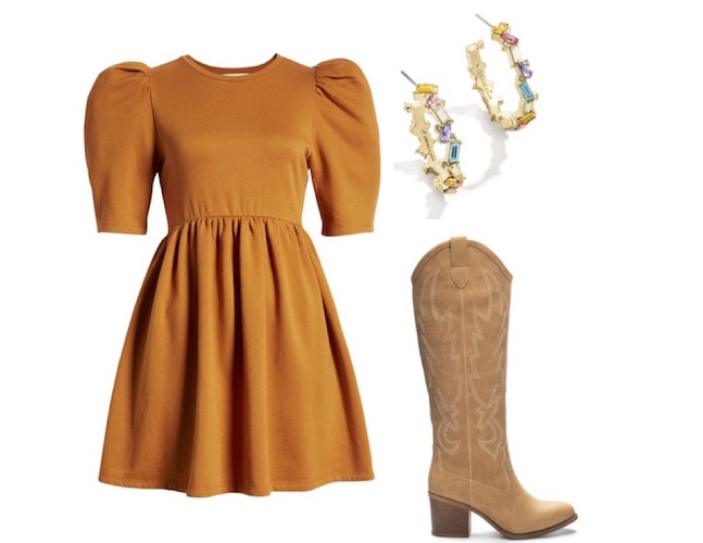 Dress with Cowboy Boots
